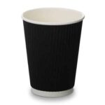 12oz Black Ripple Cups 100