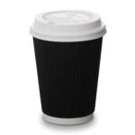 12oz Black Ripple Cups 500 2