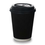 12oz Black Ripple Cups 500 3