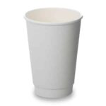 12oz Double Wall Cups Matt White 100