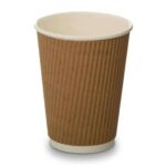 12oz Kraft Brown Ripple Cups 100