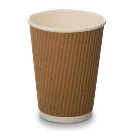 12oz Kraft Brown Ripple Cups (500)