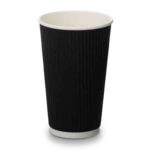 16oz Black Ripple Cups 500