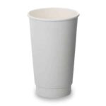 16oz Double Wall Cups Matt White 100