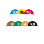 19mm Circular Day Of The Week Labels 1000