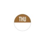 19mm Circular Day Of The Week Labels Thursday 1000 3