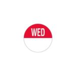 19mm Circular Day Of The Week Labels Wednesday 1000 3