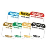 25mm Square Day Of The Week Labels 1000