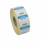 25mm Square Day Of The Week Labels Monday 1000