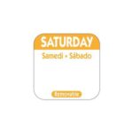 25mm Square Day Of The Week Labels Saturday 1000 2