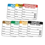 50mm Square Day Of The Week Labels 1000