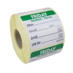 50mm Square Day Of The Week Labels Friday 500