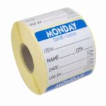 50mm Square Day Of The Week Labels Monday 500