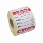 50mm Square Day Of The Week Labels Wednesday 500