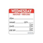 50mm Square Day Of The Week Labels Wednesday 500 2