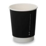 8oz Double Wall Cups Matt Black 100