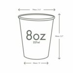 8oz Single Wall Compostable Vegware Kraft Cups 1000 3