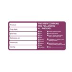 Allergen Food Labels 50mm X 100mm 500 2