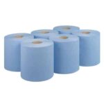 Blue Centrefeed Rolls 2ply 6 Pack Embossed