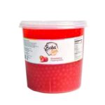 Boba Lish Strawberry Popping Boba Pearls For Bubble Tea 3 4kg