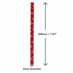 Paper Drinking Straws Red White Snowflakes 250 3