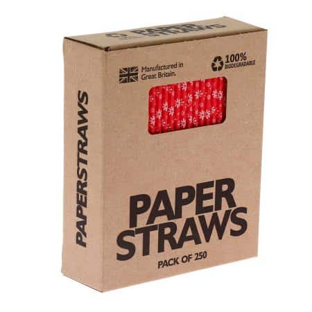 Paper-Drinking-Straws-Red-White-Snowflakes-250