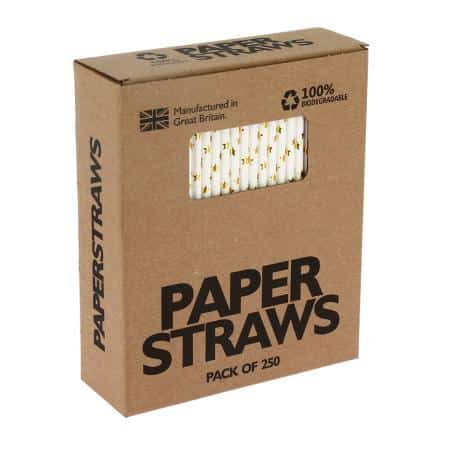 Paper-Drinking-Straws-White-Gold-Stars-250