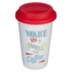 Travel Mug Wake Up Design 330ml 5