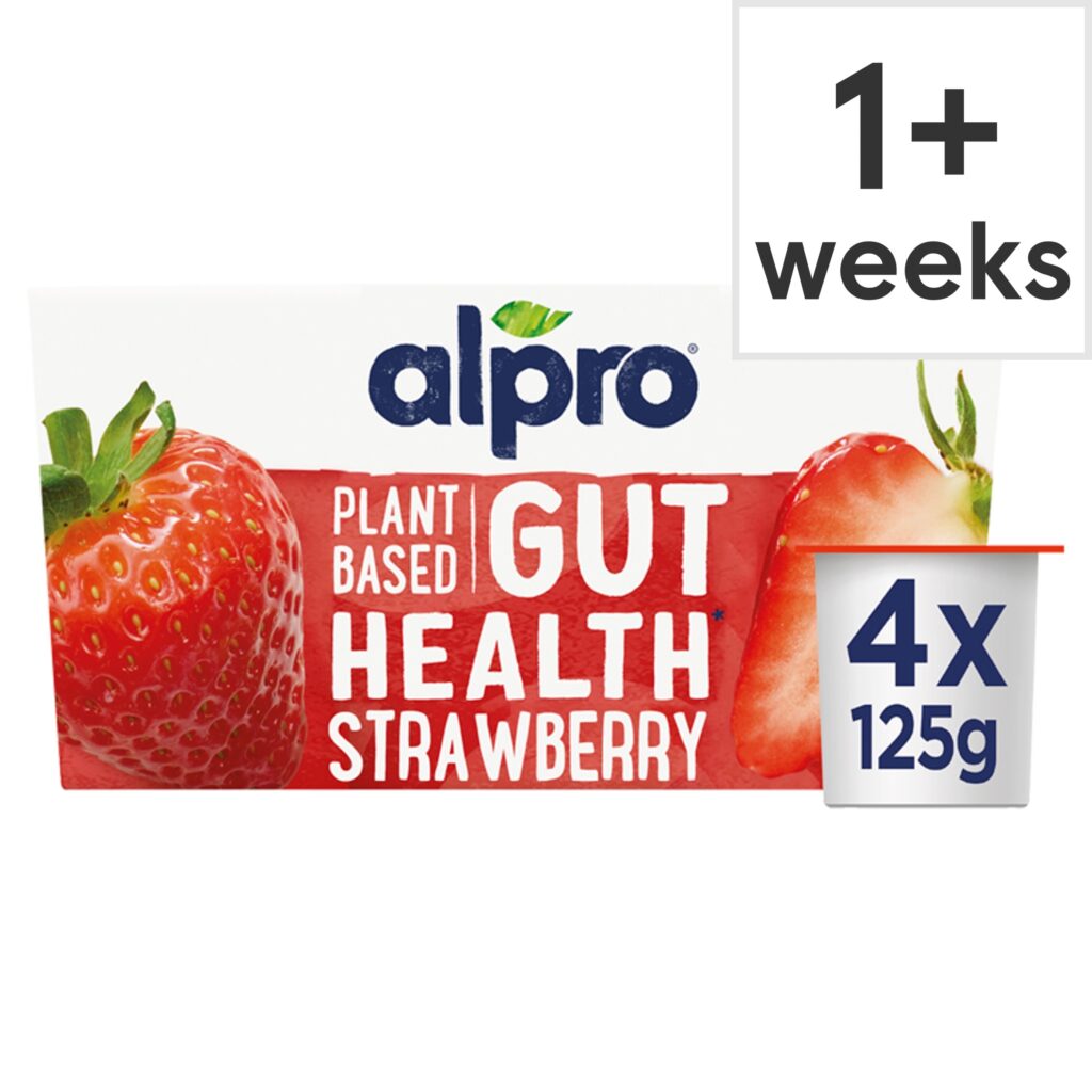 Alpro-Strawberry-Gut-Health-Dairy-Free-Soya-Yoghurt-Alternative-4x125g