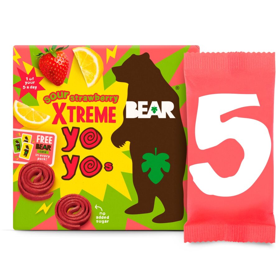 Bear Yoyo Sours Strawberry & Apple 5X20g