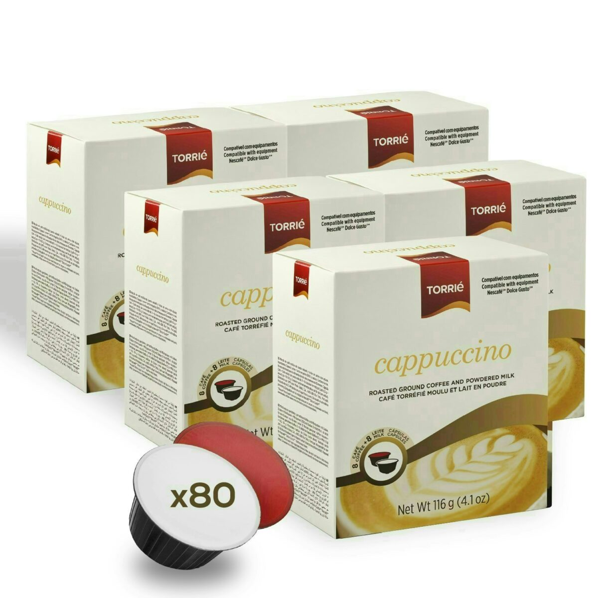 Cappuccino Dolce Gusto ® Compatible Milky Coffee Capsules 80 Pods 2
