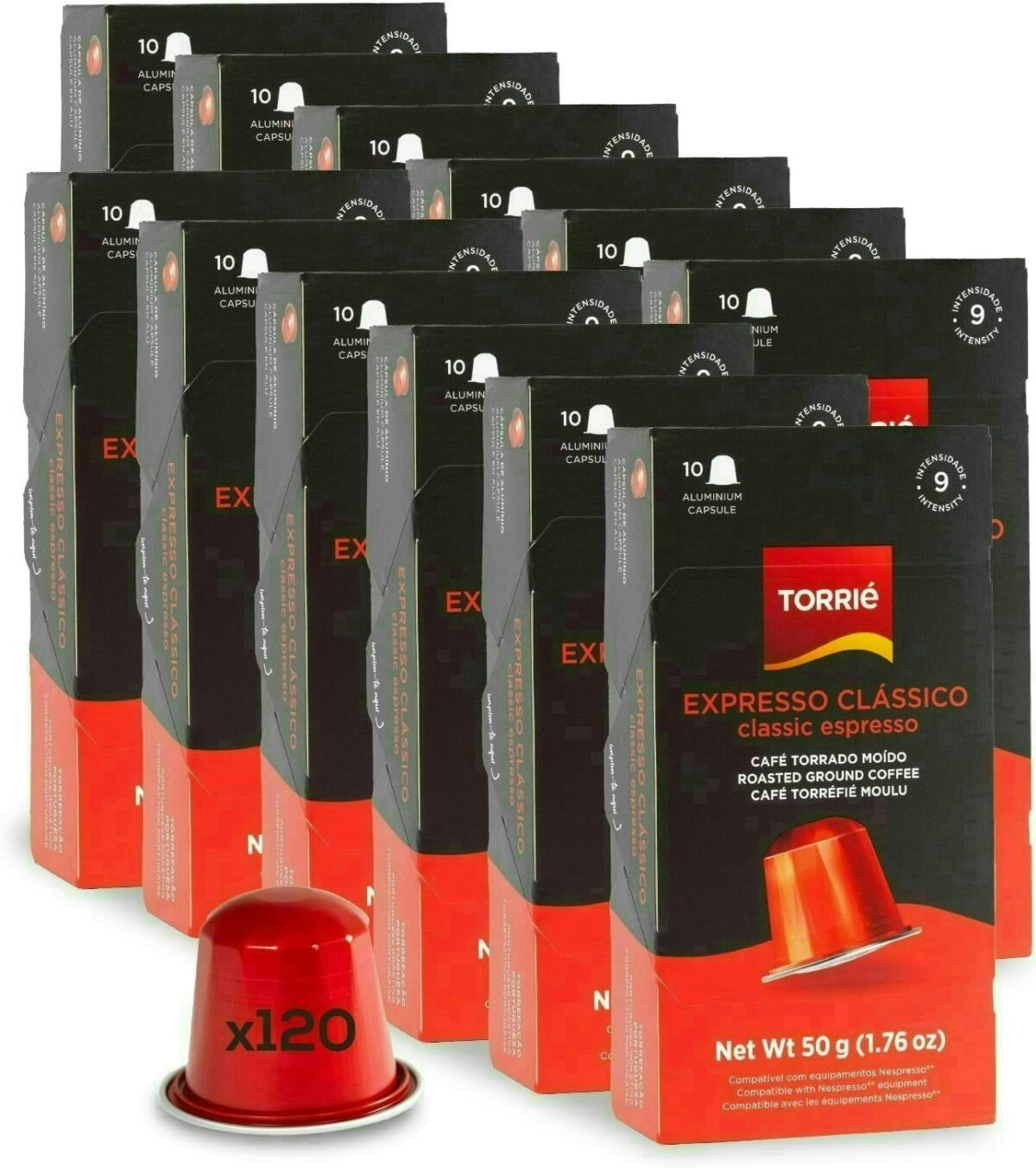 Classic Aluminium Nespresso ® Compatible Coffee Capsules 120 Pods 1