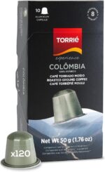 Colombia Aluminium Nespresso ® Compatible Coffee Capsules 120 Pods