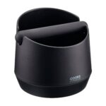 Cooks Professional Espresso Knock Box Coffee Grounds Bin With Non Slip Base Removable Silicone Coated Barista Bar Black