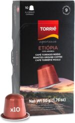 Ethiopia Aluminium Nespresso ® Compatible Coffee Capsules 10 Pods 1