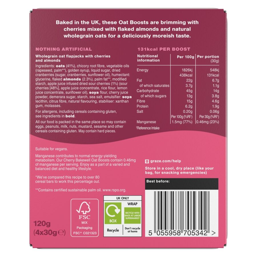 Graze-Cherry-Bakewell-Oat-Boosts-Flapjack-Snack-4x30G-2