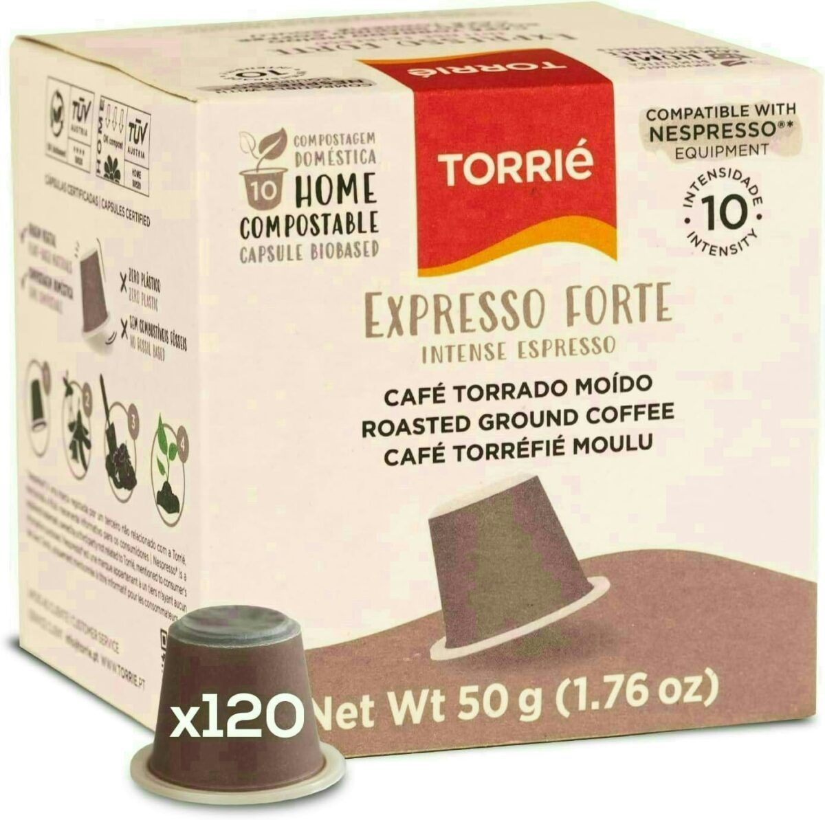 Home Compostable Intense Taste Nespresso ® Compatible Biodegradable Coffee Capsules 120 Pods 1
