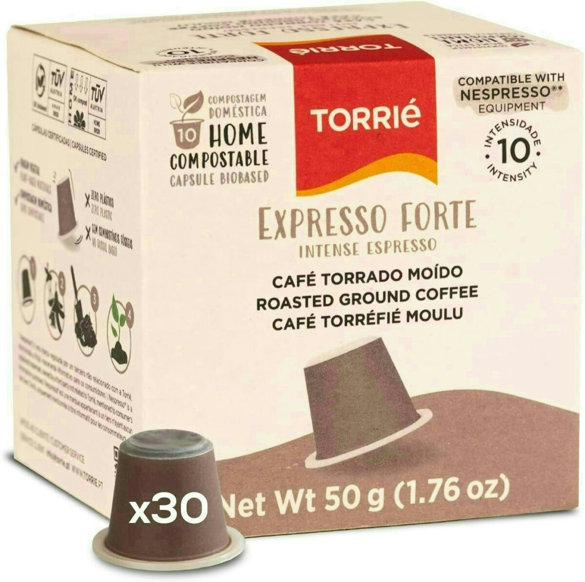 Home Compostable Intense Taste Nespresso ® Compatible Biodegradable Coffee Capsules 30 Pods 2