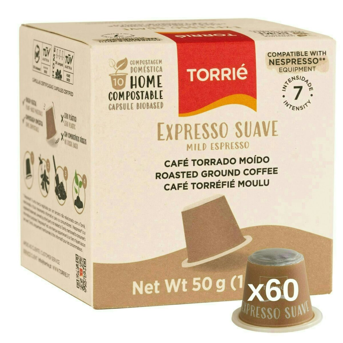Home Compostable Mild Taste Nespresso ® Compatible Biodegradable Coffee Capsules 60 Pods 2