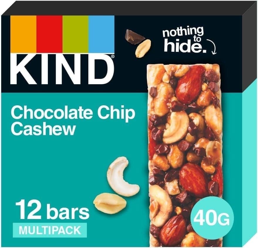 KIND-Bars-High-Fibre-Gluten-Free-Snack-Bars-Chocolate-Chip-Cashew-No-Artificial-Colours-Flavours-or-Preservatives-12-x-40g-Green