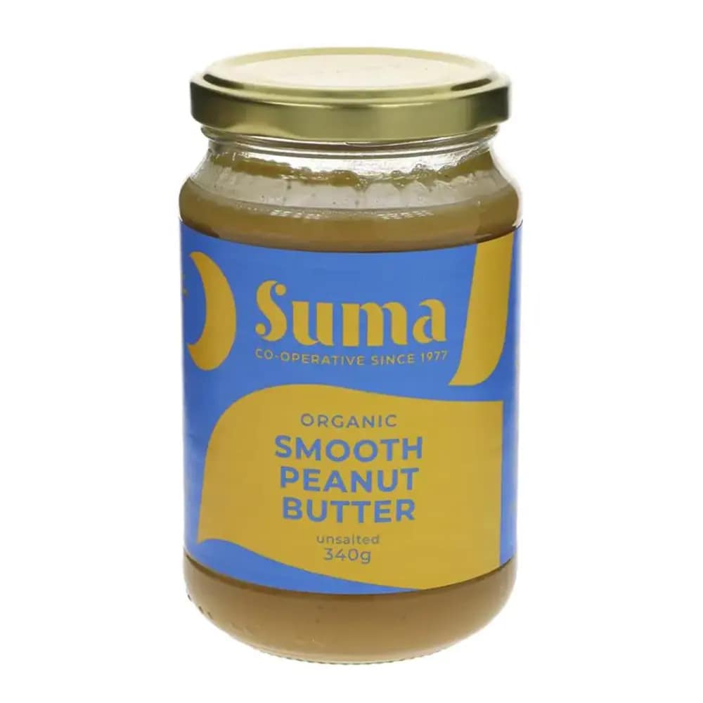 Organic-Smooth-Peanut-Butter-No-Salt-340g-Suma