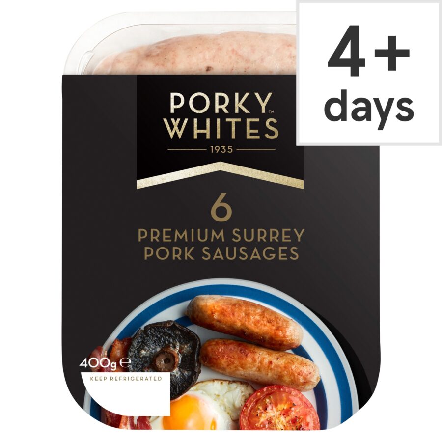 Porky-Whites-6-Premium-Surrey-Pork-Sausages-400g