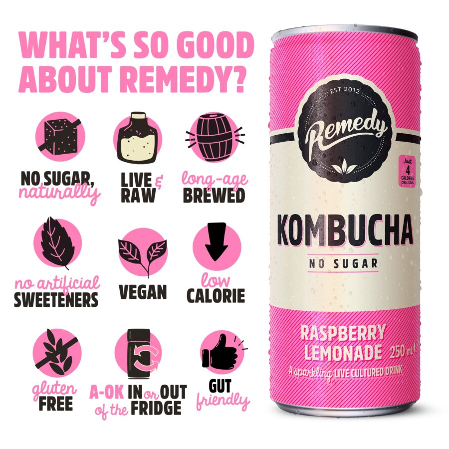 Remedy-Kombucha-Raspberry-Lemonade-Sugar-Free-250Ml-2