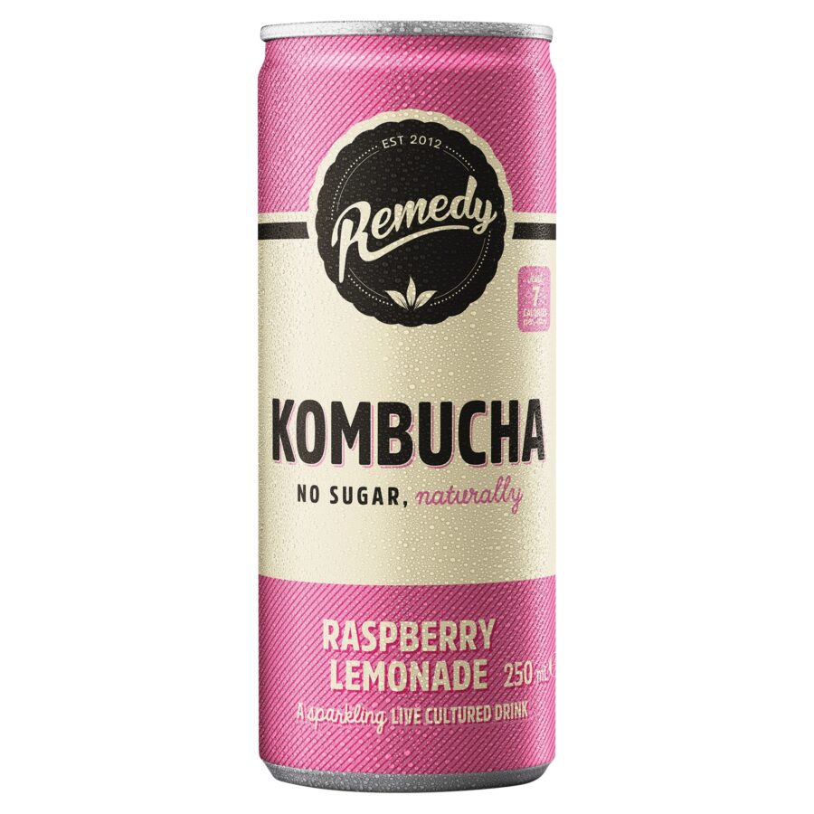 Remedy-Kombucha-Raspberry-Lemonade-Sugar-Free-250Ml