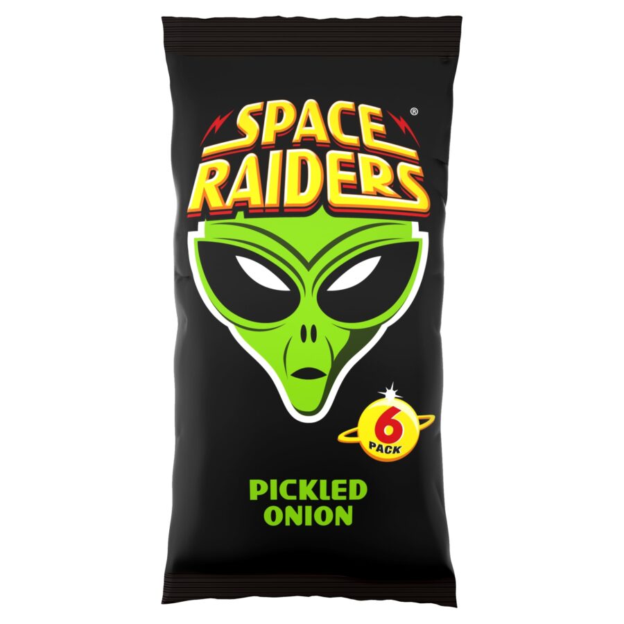 Space Raiders Pickled Onion Multipack Crisps 6x13g