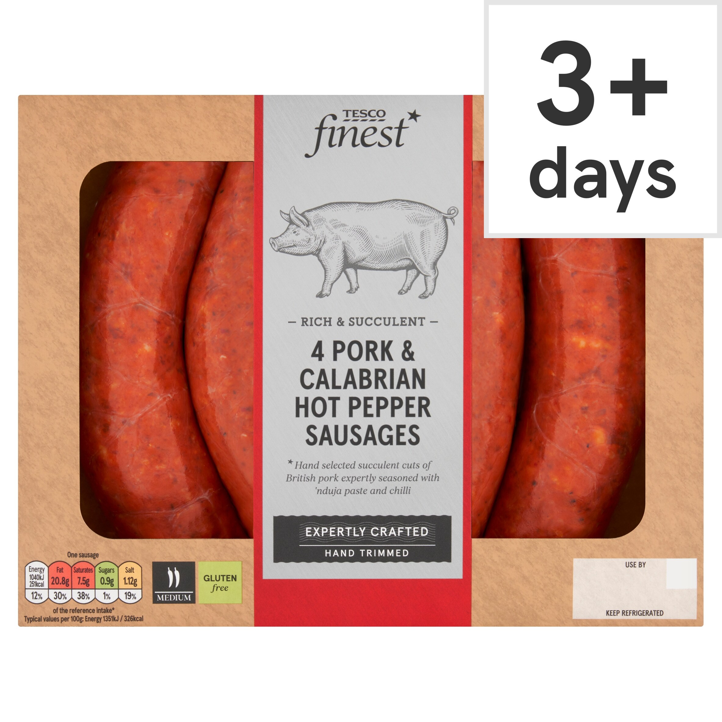 Tesco-Finest-4-Pork-Calabrian-Hot-Pepper-Sausages-440g