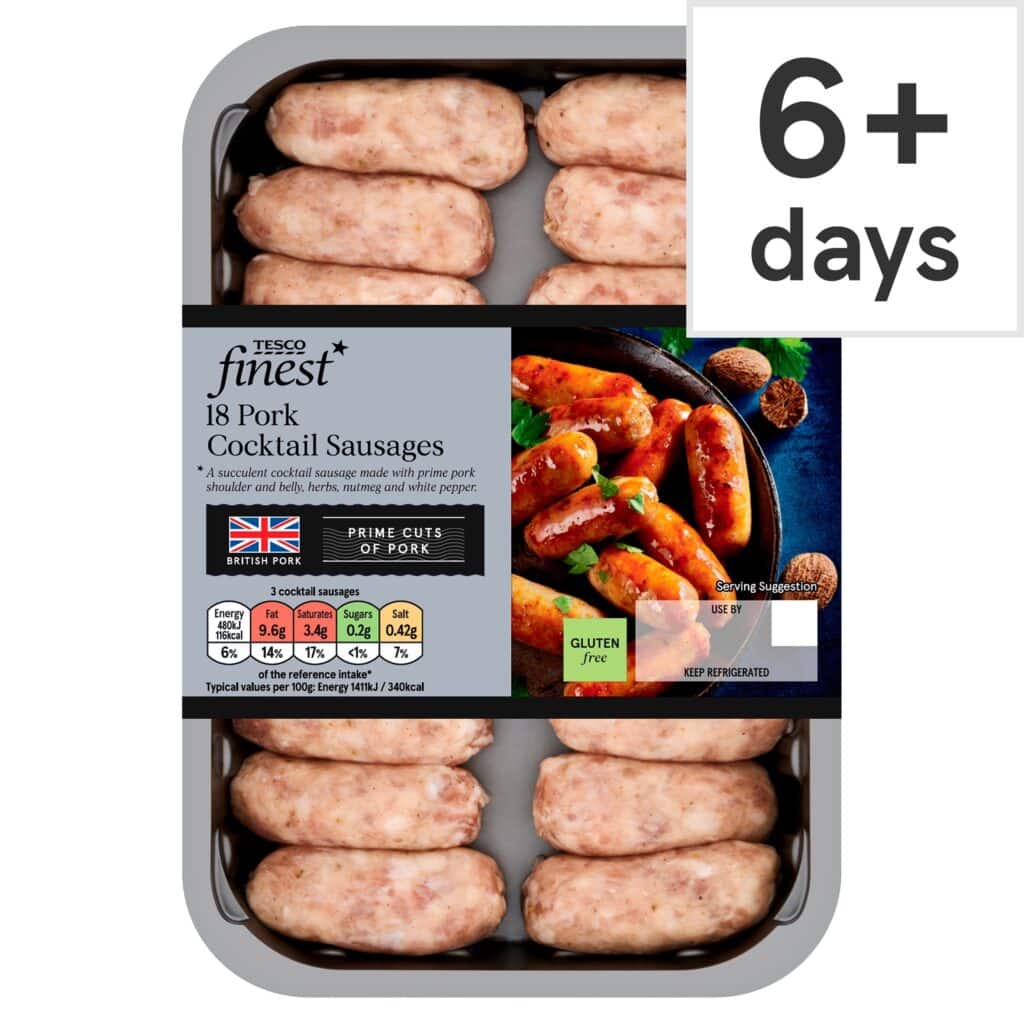 Tesco-Finest-Gluten-Free-18-British-Pork-Cocktail-Sausages-270G