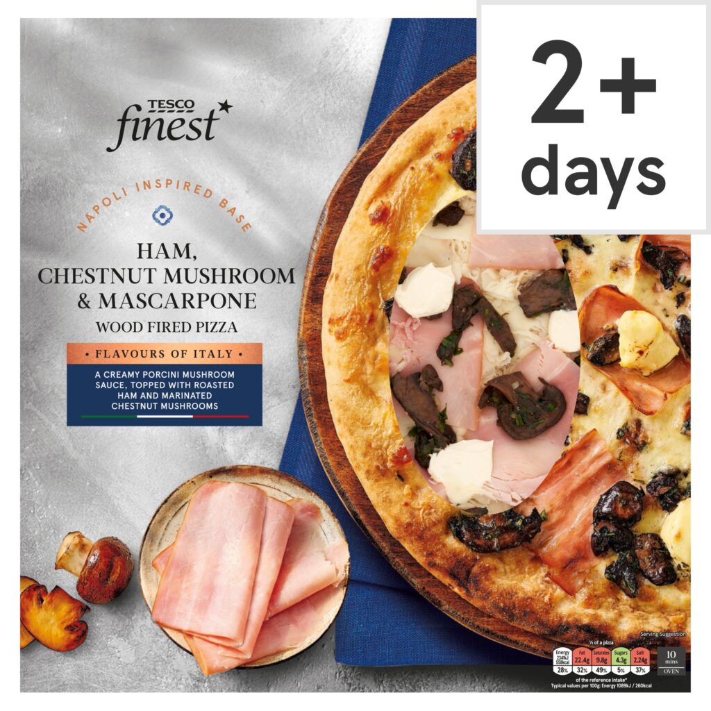 Tesco-Finest-Ham-Mushroom-Mascarpone-Woodfired-Pizza-450g