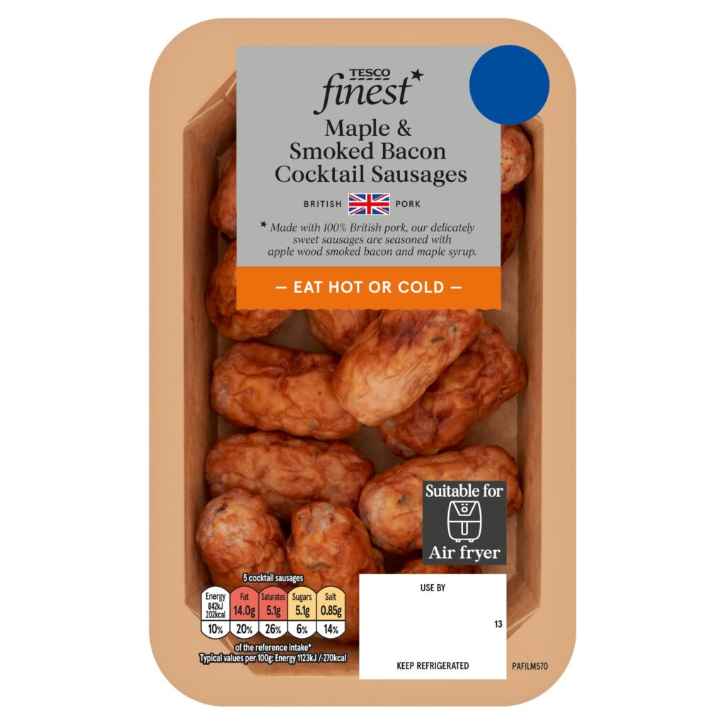Tesco-Finest-Maple-Smoked-Bacon-Cocktail-Sausages-225g