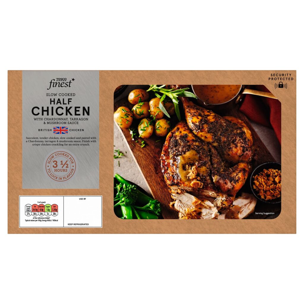 Tesco-Finest-Slow-cooked-British-12-Chicken-basted-with-Chicken-stock-with-a-Chardonney-Tarragon-Mushroom-sauce-948g